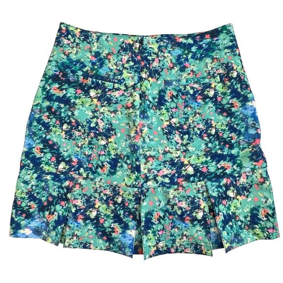 NWOT LADY HAGEN Floral Pattern Bottom Pleat 17” Golf Skort Size 2 (fits like 4) - Picture 3 of 12